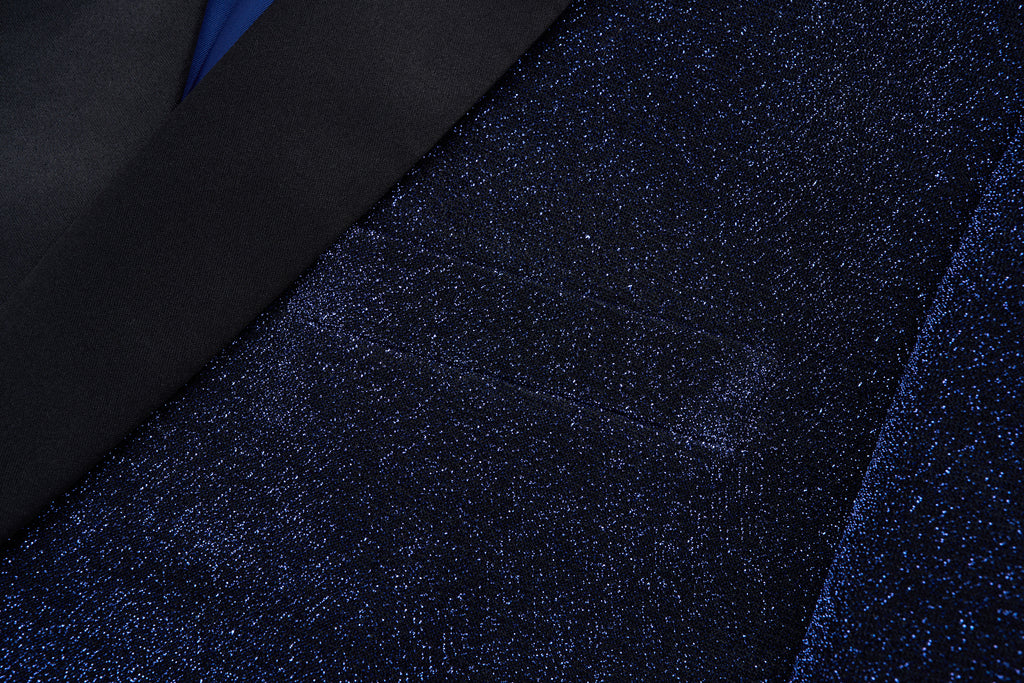 Suit Vibe™ Men's Shimmering Shawl Lapel Tuxedo 3-Piece Set