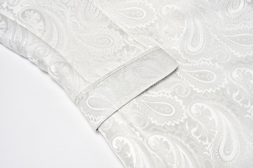 Floral Paisley Dinner Jacket - Elegant Men's Prom & Wedding Blazer (Bow Tie Included)