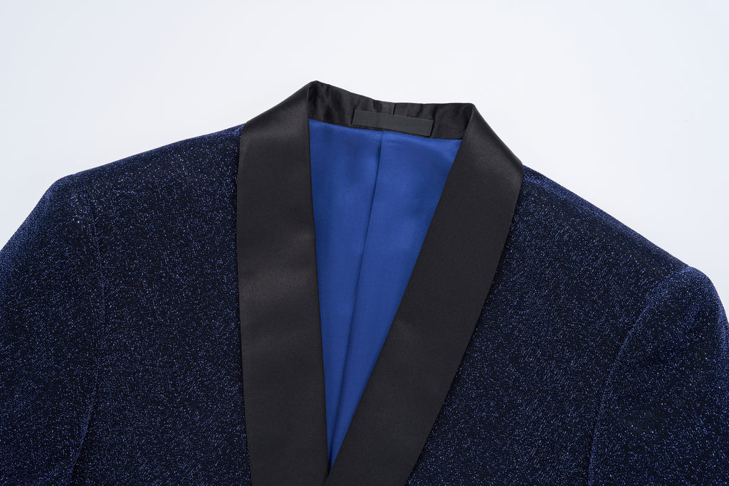 Suit Vibe™ Men's Shimmering Shawl Lapel Tuxedo 3-Piece Set