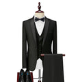 Classic Men's 3-Piece Shawl Lapel Tuxedo Suit - Slim Fit Formal Jacket, Vest & Pants with Free Bow Tie