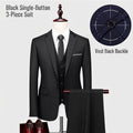 Men's Slim Fit 3-Piece Suit - Classic Notch Lapel Wedding & Business Tuxedo Set
