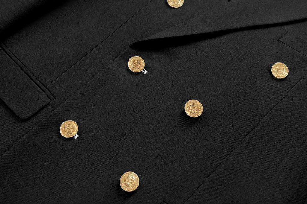Premium Double-Breasted Modern Fit Suit - 6-Button Tuxedo with 3 Button Style Options