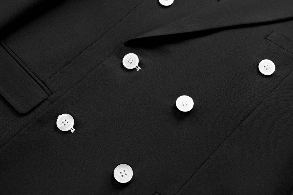 Premium Double-Breasted Modern Fit Suit - 6-Button Tuxedo with 3 Button Style Options
