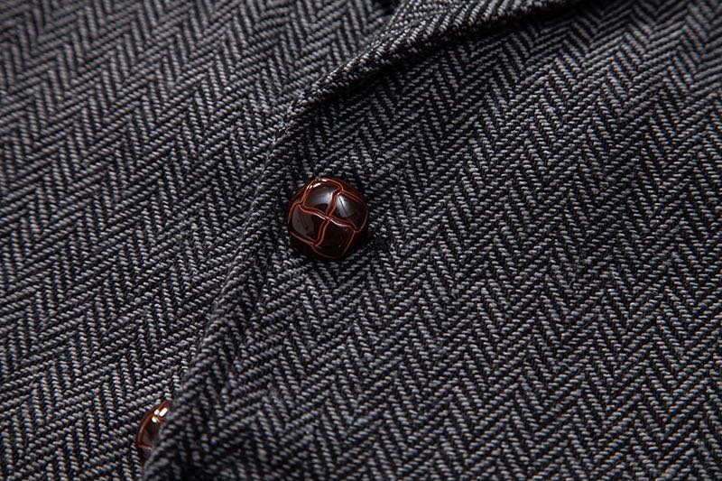 Vintage British Style Men's Plaid Vest - Retro Herringbone Tweed Gilet with Flap Pockets for Groomsmen