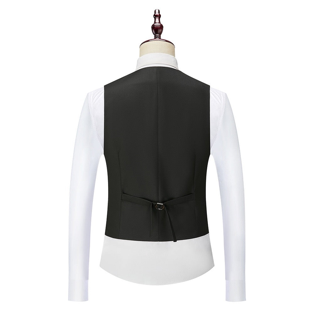 Classic Men's 3-Piece Shawl Lapel Tuxedo Suit - Slim Fit Formal Jacket, Vest & Pants with Free Bow Tie