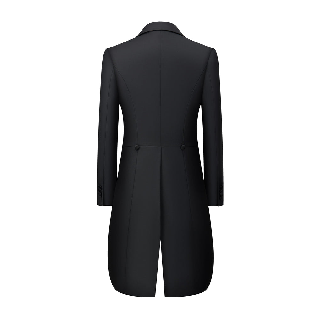 Suit Vibe - Sovereign Black Double-Breasted Tailcoat Set | Peak Lapel Formal Evening Dress for White Tie Events