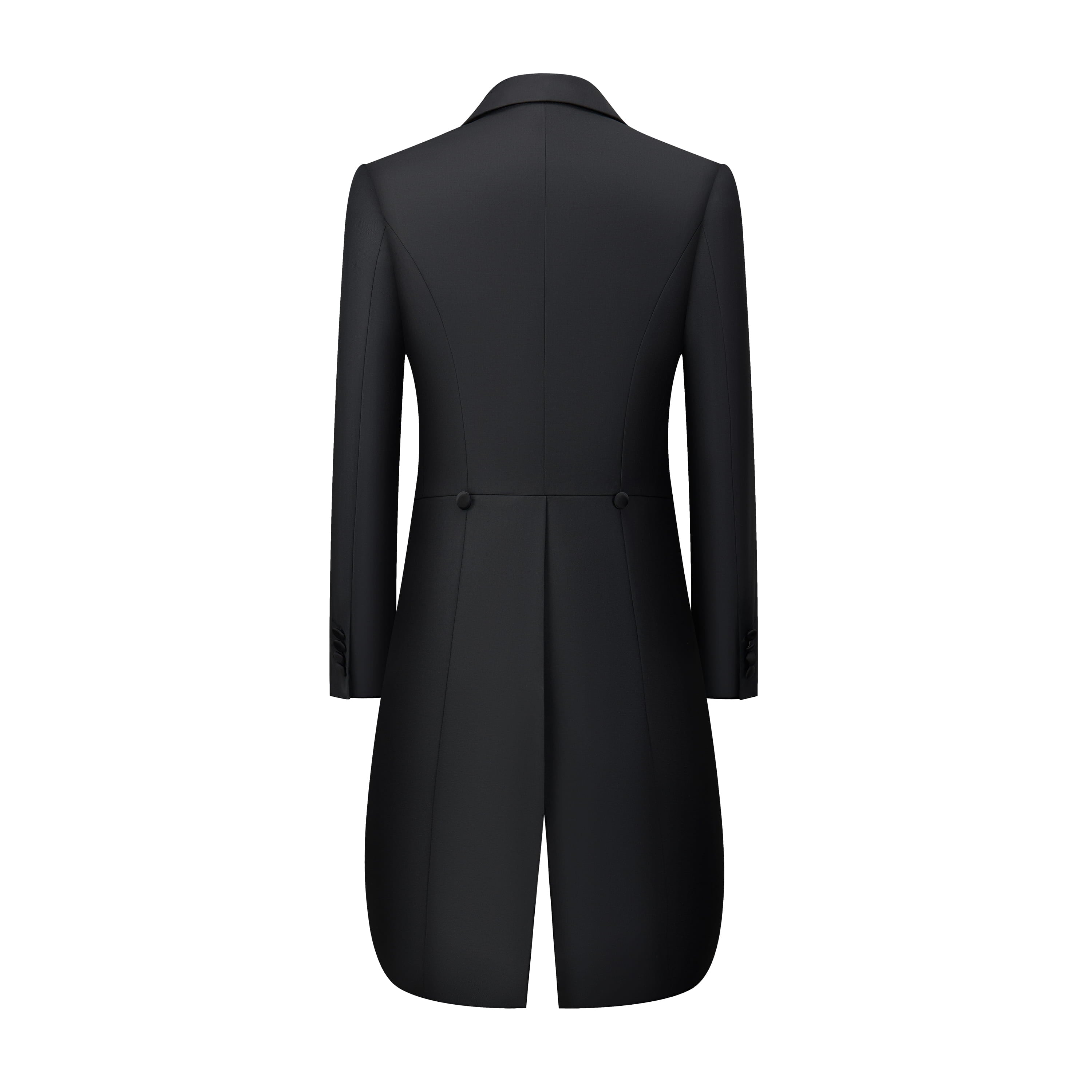 Suit Vibe - Sovereign Black Double-Breasted Tailcoat Set | Peak Lapel Formal Evening Dress for White Tie Events