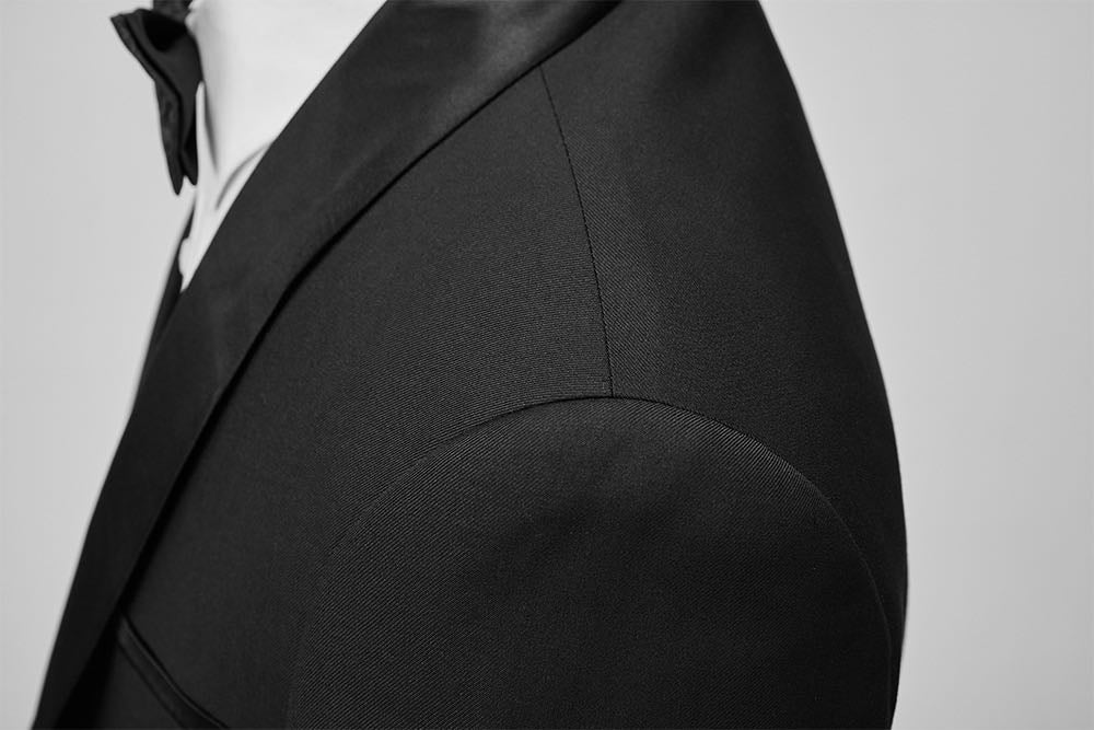Classic Men's 3-Piece Shawl Lapel Tuxedo Suit - Slim Fit Formal Jacket, Vest & Pants with Free Bow Tie