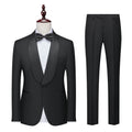 Suit Vibe - Classic Black Shawl Lapel Slim Fit Tuxedo | Formal Gala & Wedding Set