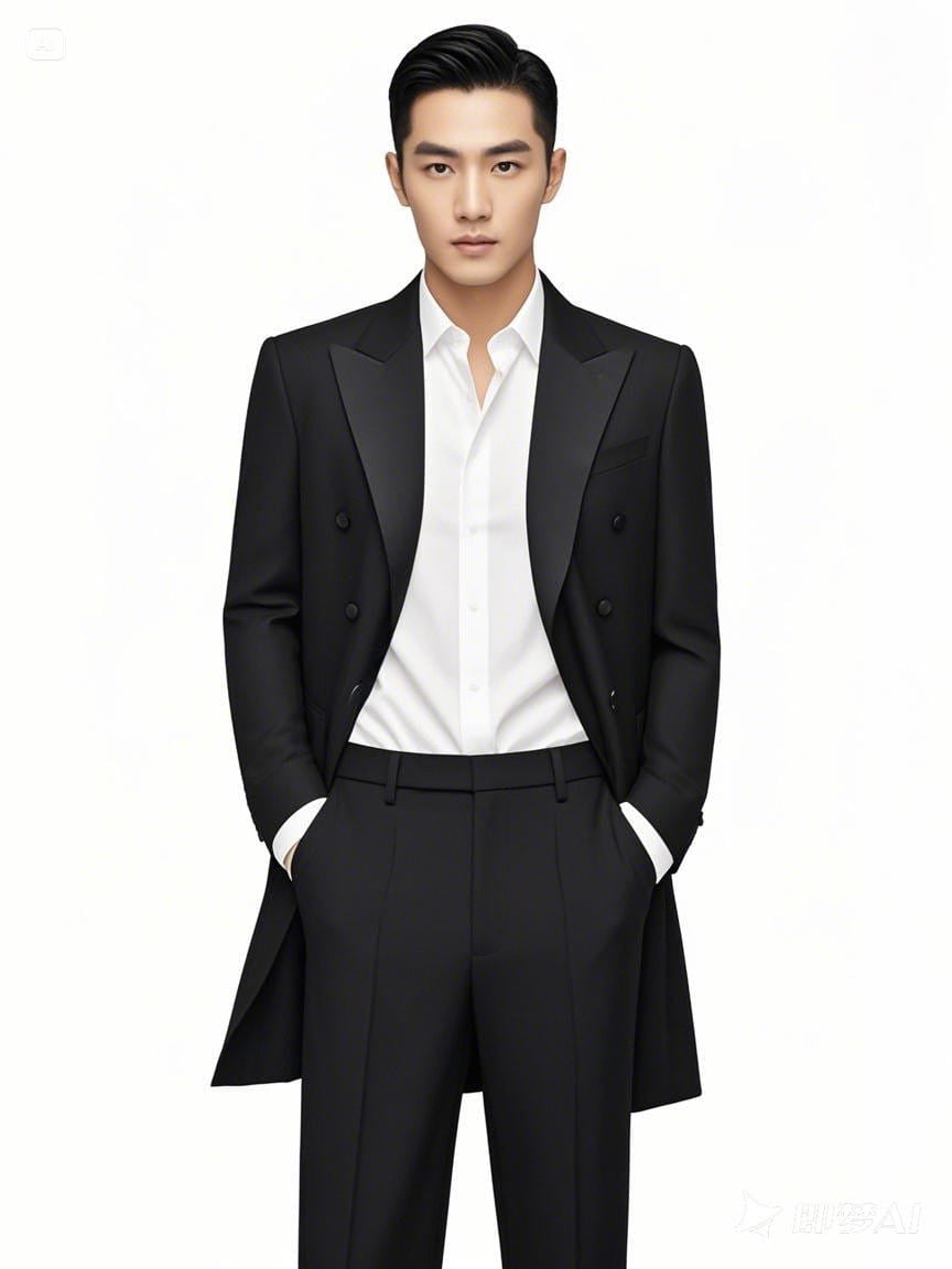 Suit Vibe - Sovereign Black Double-Breasted Tailcoat Set | Peak Lapel Formal Evening Dress for White Tie Events
